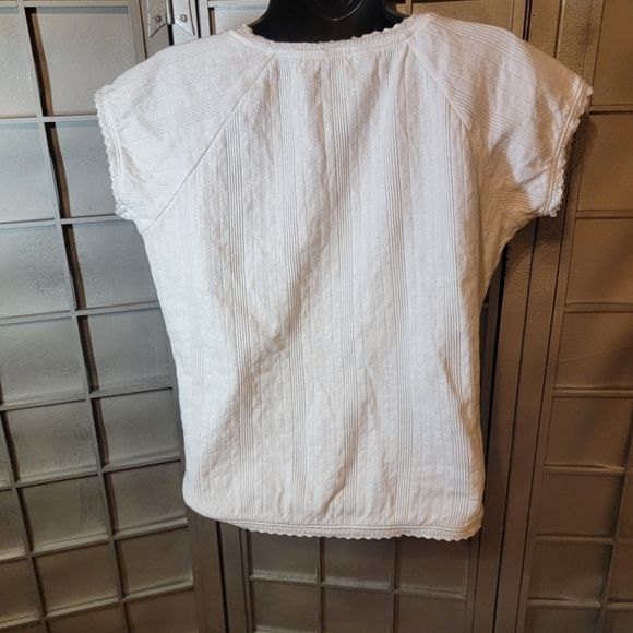 Christopher & Banks white blouse size medium - Picture 4 of 8